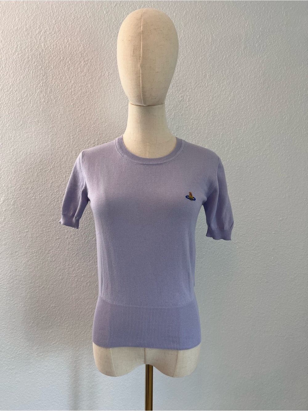 Vivienne Westwood Lavender Short-Sleeve Knit Bea Top